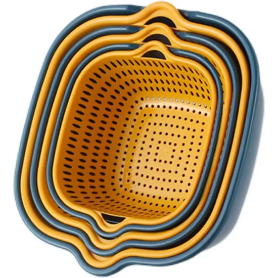 Küchenablauf-Reisschale, Kunststoff-Gemüse-Abtropfkorb