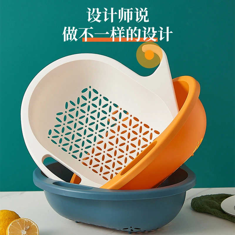 Creative Plastic Faucet Vegetable Washing Drain Basket for Kitchen