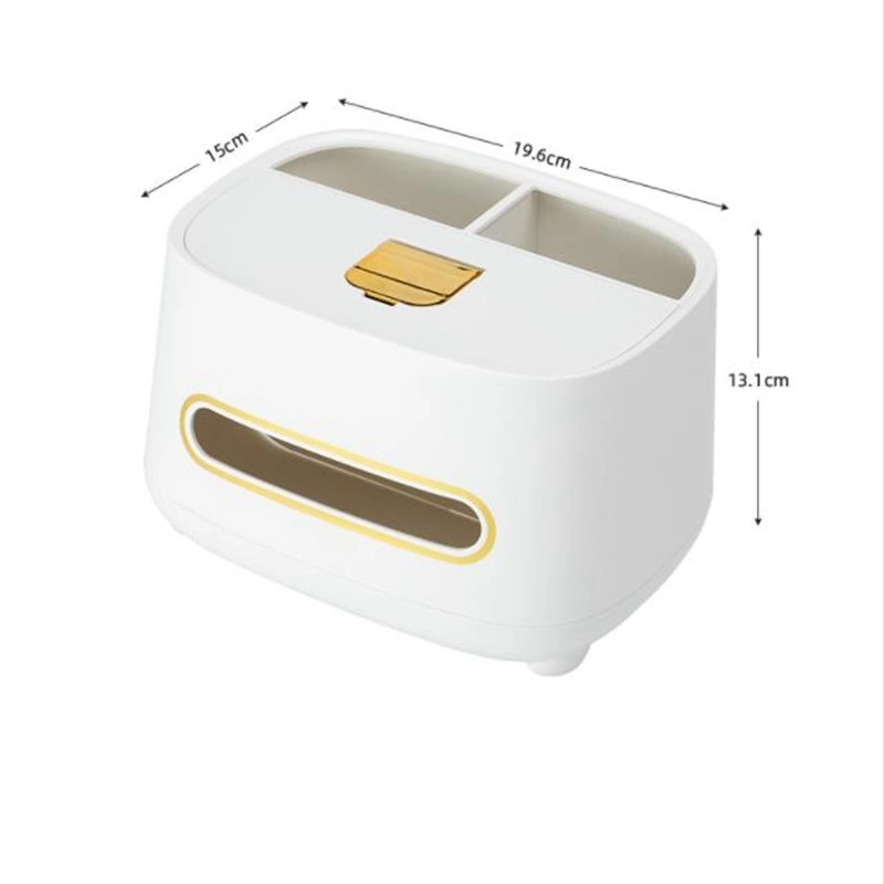 Customized Household Products Multifunctional Desktop Remote Control Plastic Drawer Storage Tissue Box