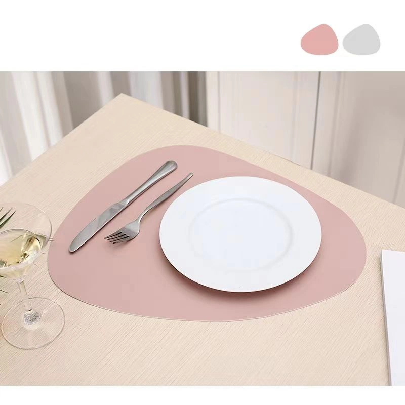 Household Items of PU Leather Placemats and Coasters Set 4, Waterproof Non-Slip Wipeable Dining Table Mats for Home Kitchen Restaurant