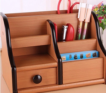 Desktop Storage Box Multifunction Wooden Pen Holder