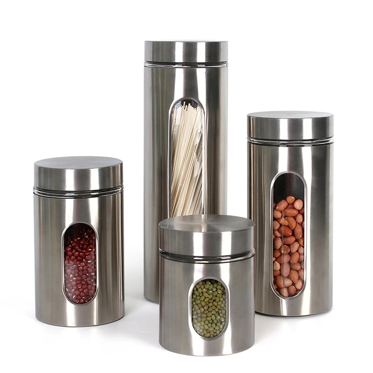 New Cheap Price Kitchen Accessories Set Stainless Steel Cooking Container Salt Seasoning Box